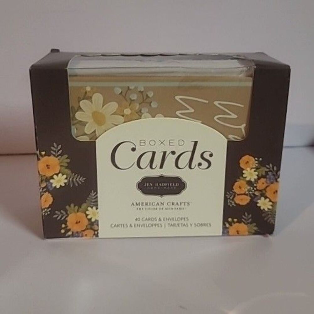 American Crafts A2 Cards W/Envelopes (4.25"X5.75") 40/Box Set, By Jen Hadfield